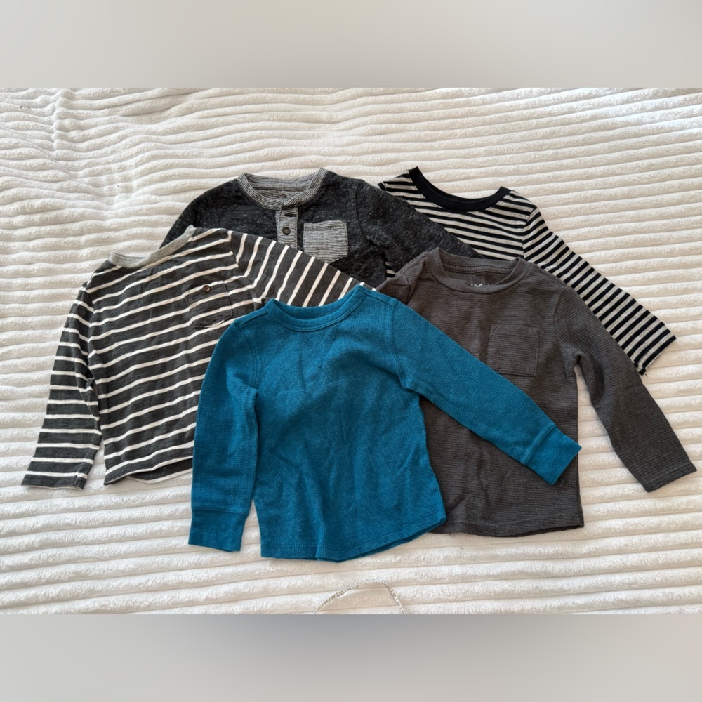 Boys Long Sleeve Shirt Bundle - 5 Shirts